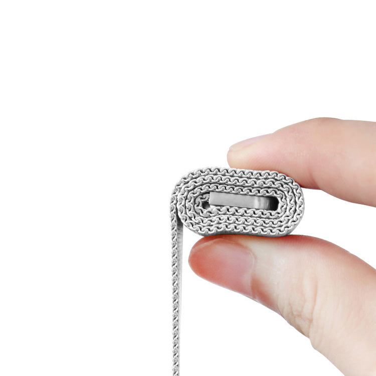 Stainless Steel Link Woven Mesh Infinite Loop Band - The Melbourne in Stainless Steel - Compatible with Apple Watch Size 38mm to 41mm