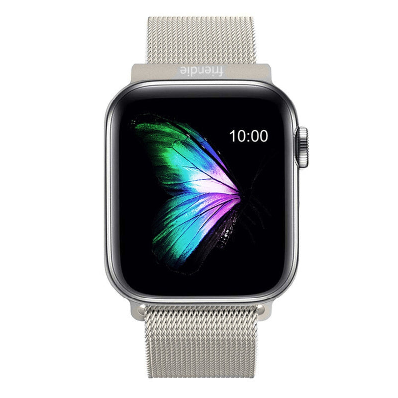 Bracelet à maillons en maille milanaise en acier inoxydable – Le Melbourne Étoile Polaire – Compatible avec Apple Watch de 38 à 41 mm