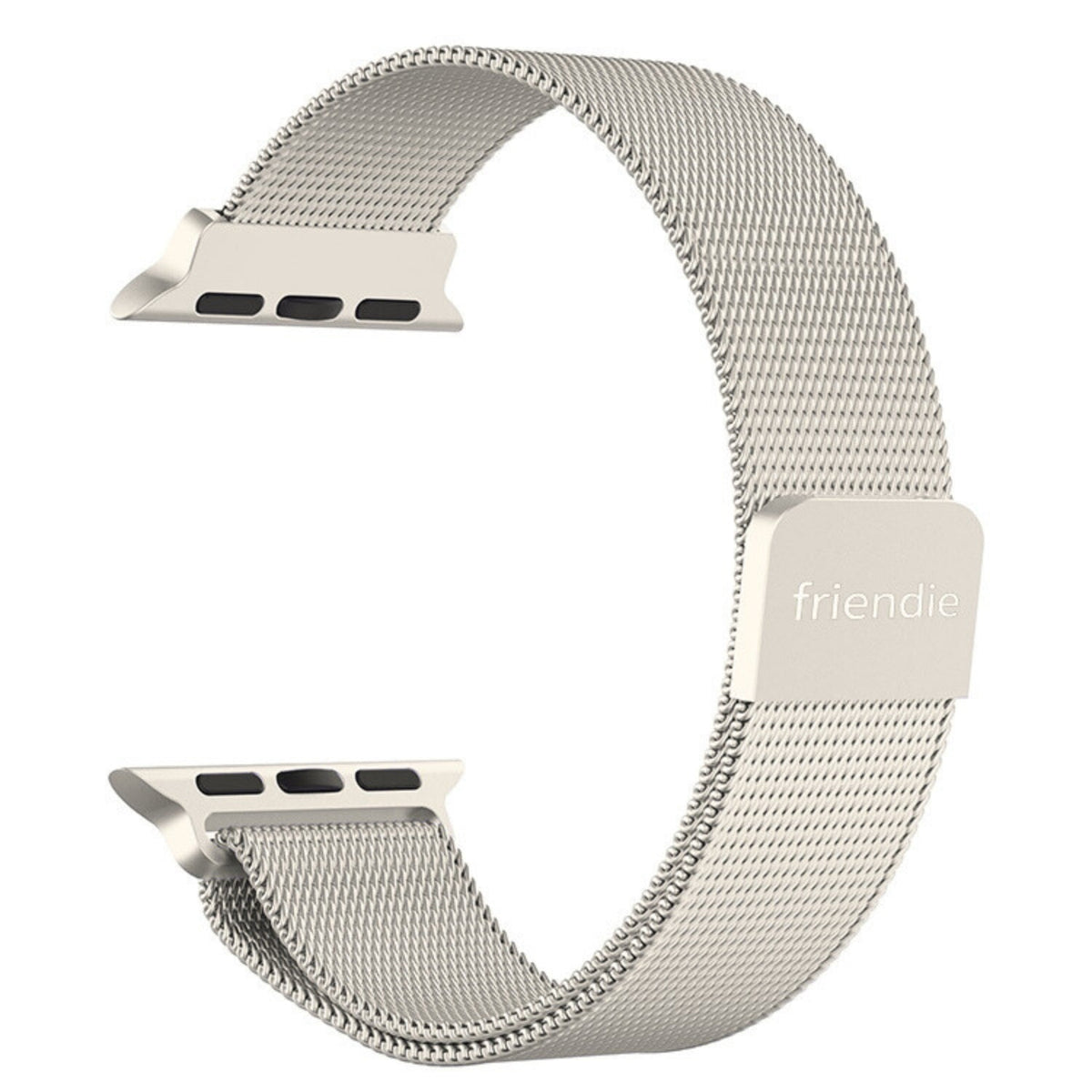 Stainless Steel Link Woven Mesh Infinite Loop Band - The Melbourne in Starlight - Compatible with Apple Watch Size 38mm to 41mm