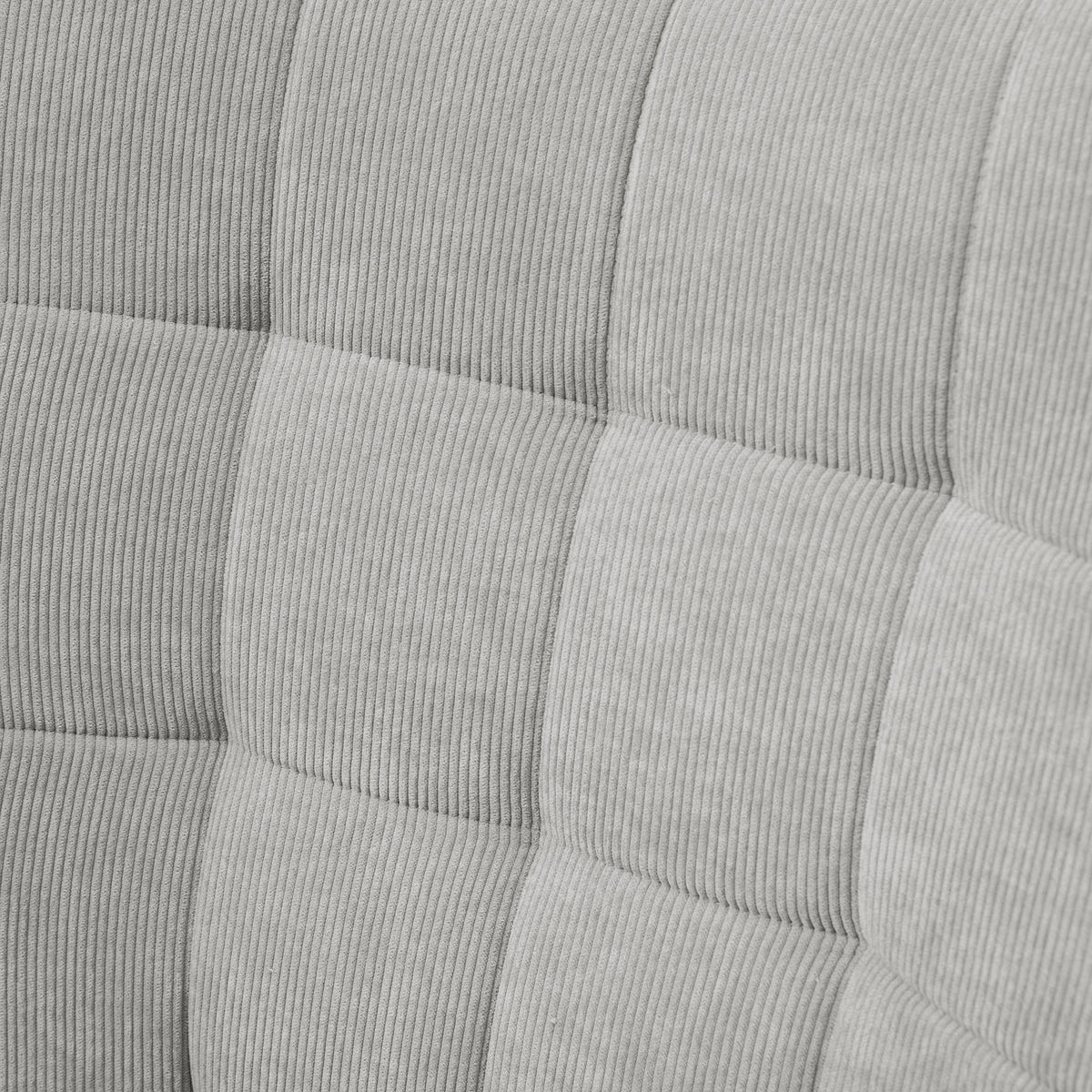 Fauteuil avec repose-pieds, dossier haut, pieds en bois et tissu aspect velours côtelé, pour salon chambre à coucher gris