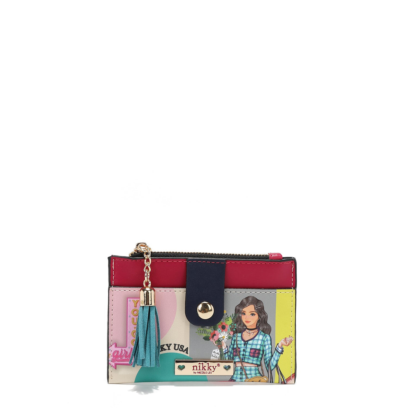 PORTA TARJETAS CON CREMALLERA (NIKKY GOES SHOPPING)