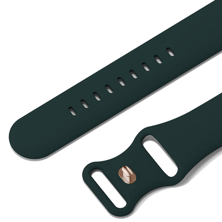 Bracelet Sport en Silicone Vert Royal avec Attache Dorée - Le Noosa Small - Compatible avec Apple Watch Taille 38mm à 41mm