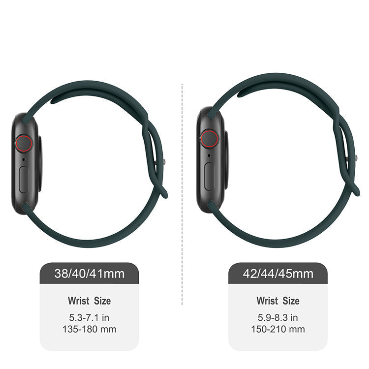 Bracelet Sport en Silicone Vert Royal avec Broche Argentée - Le Noosa Large - Compatible avec Apple Watch Taille 42mm à 45mm