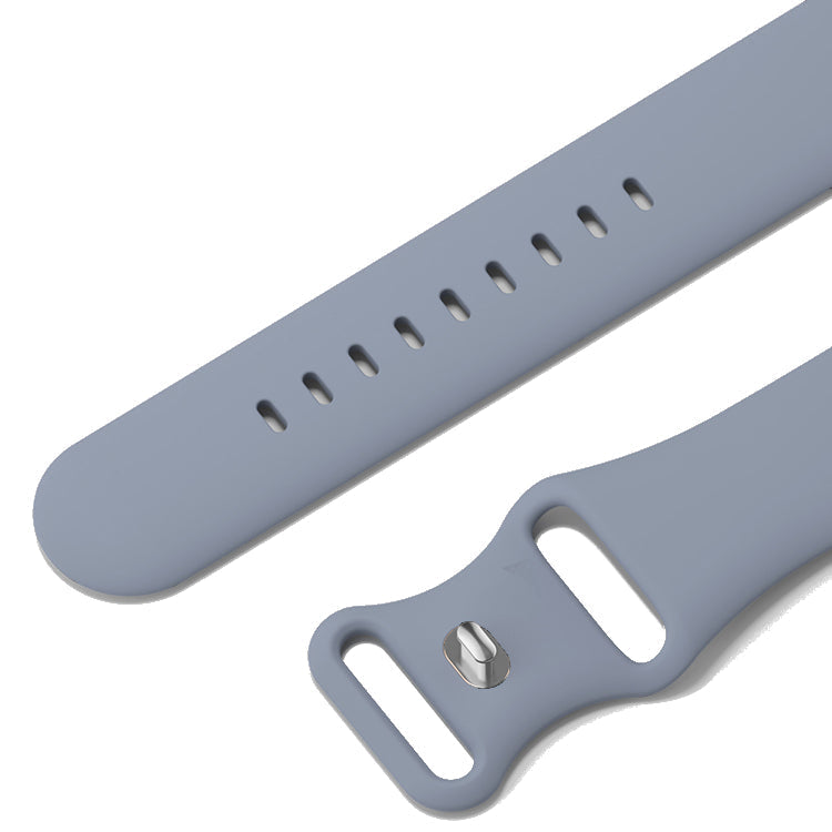 Silicone Sports Band Stardust Grey with Silver Pin - The Noosa - Compatible with Apple Watch Size 38mm to 41mm