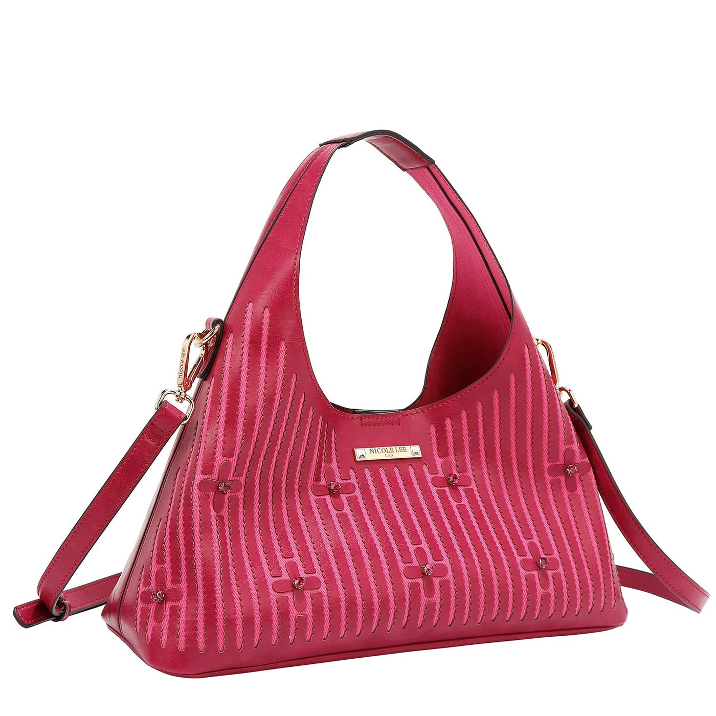 BOLSO DE MANO CON COSTURA (ROSA)