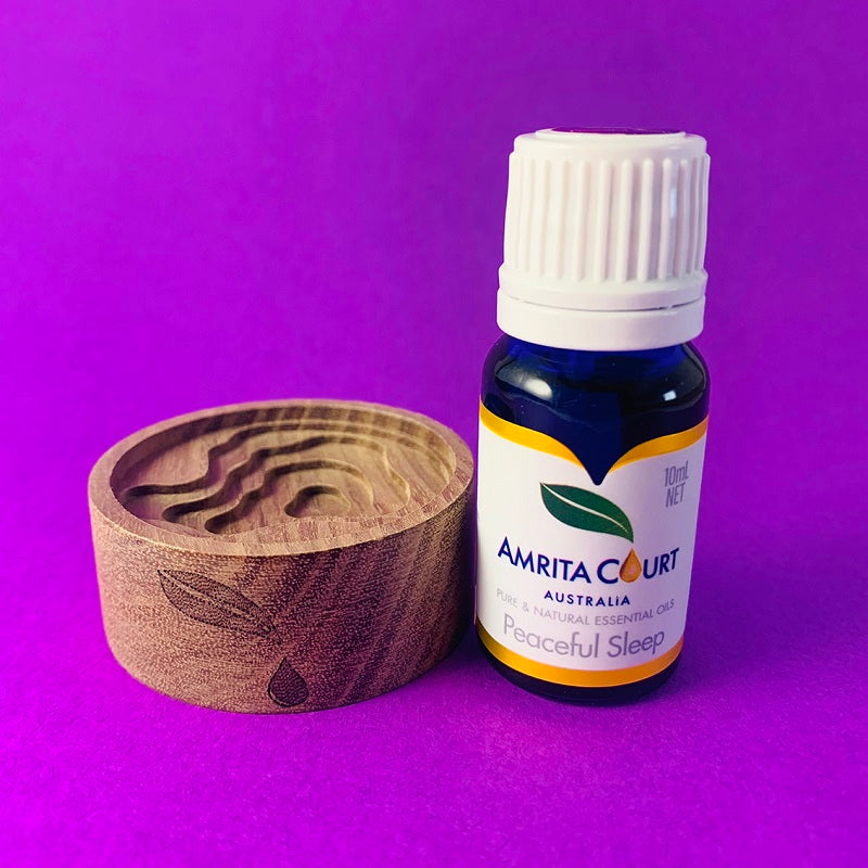 Sommeil Paisible+Diffuseur en Bois | Améliore le Sommeil | Apaisant & Sédant | Combo d'Huiles Essentielles