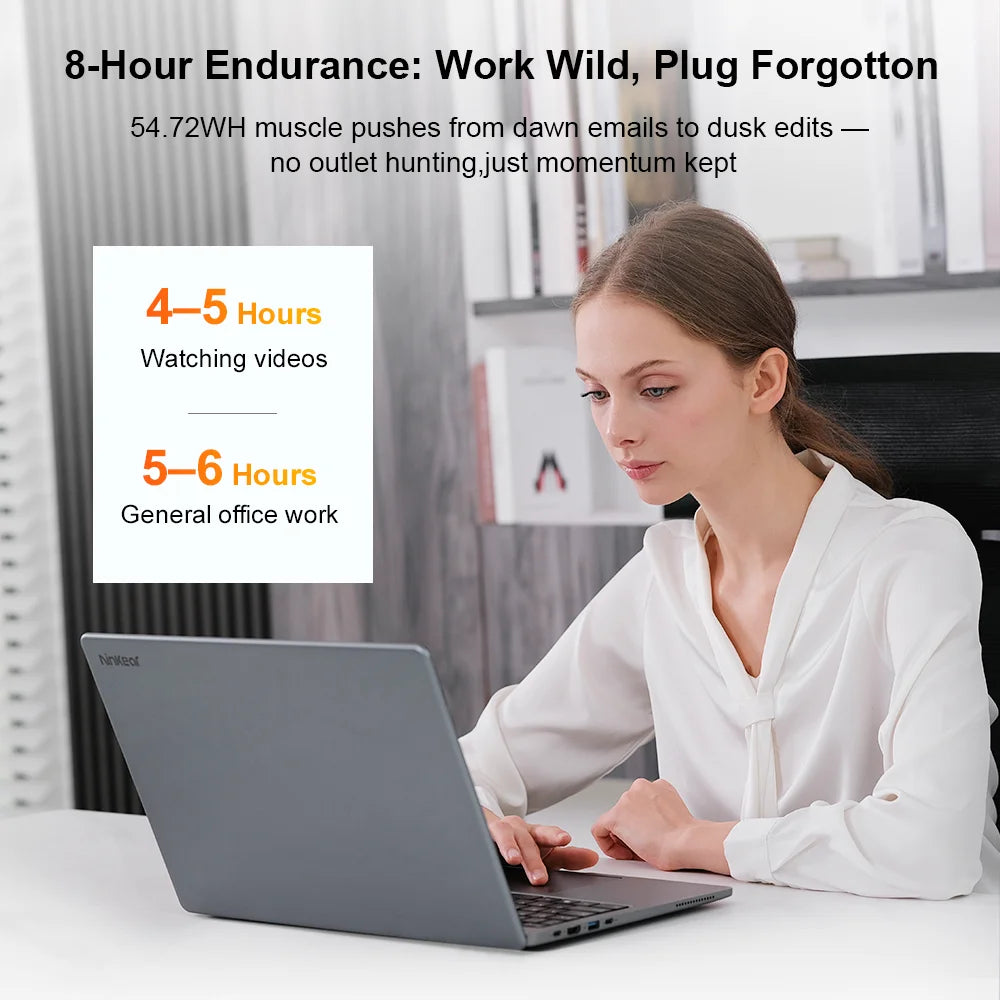 Ninkear A15 Plus Ordinateur Portable AMD Ryzen 7 5825U 16 Go RAM 1 To SSD Écran IPS FHD 15,6 Pouces Windows 11 WiFi 6 Lecteur d'empreintes digitales Clavier Rétroéclairé Ordinateur Portable Métallique Ultra Fin