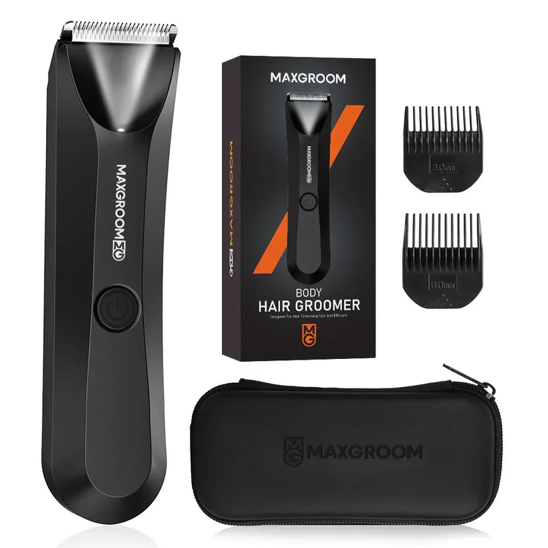 Tondeuse corporelle pour hommes, lame en céramique remplaçable, noire