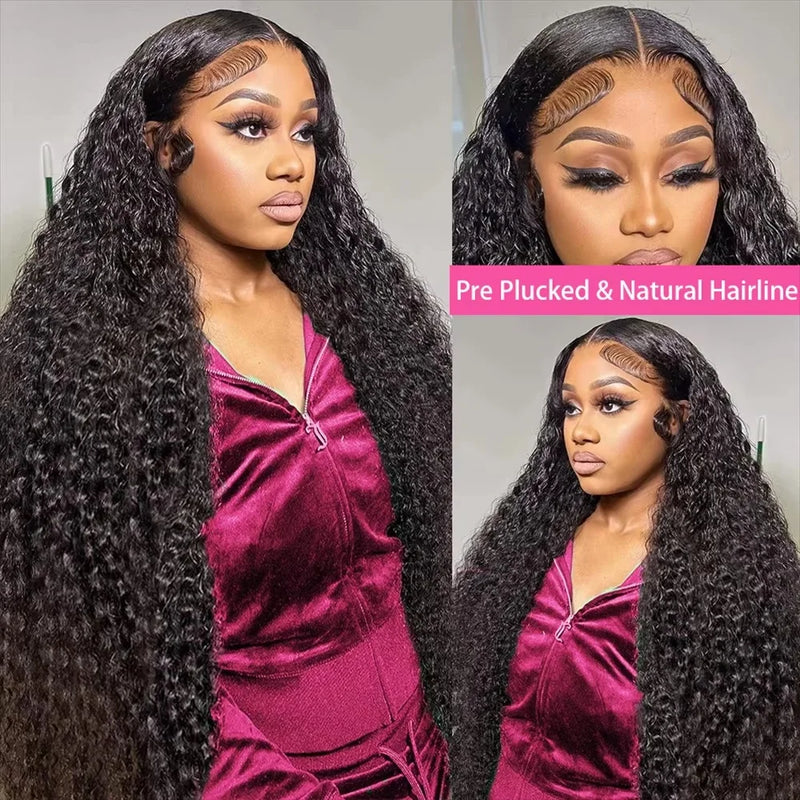 Perruque volumineuse de 40 pouces en cheveux humains Deep Wave, 250 de haute densité, Lace Frontal HD 13x4 13x6, durable, sans nœuds, perruques en cheveux naturels et réels pour le coiffage quotidien des femmes