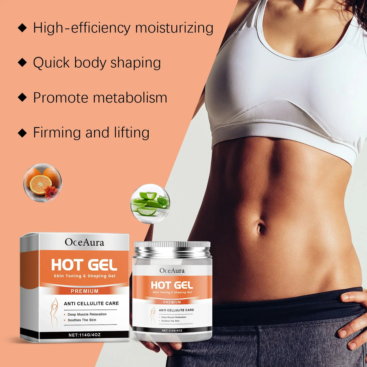 Crème amincissante chauffante anti-cellulite brûle-graisse raffermit le ventre anti-affaissement activateur de transpiration crème de modelage des muscles abdominaux