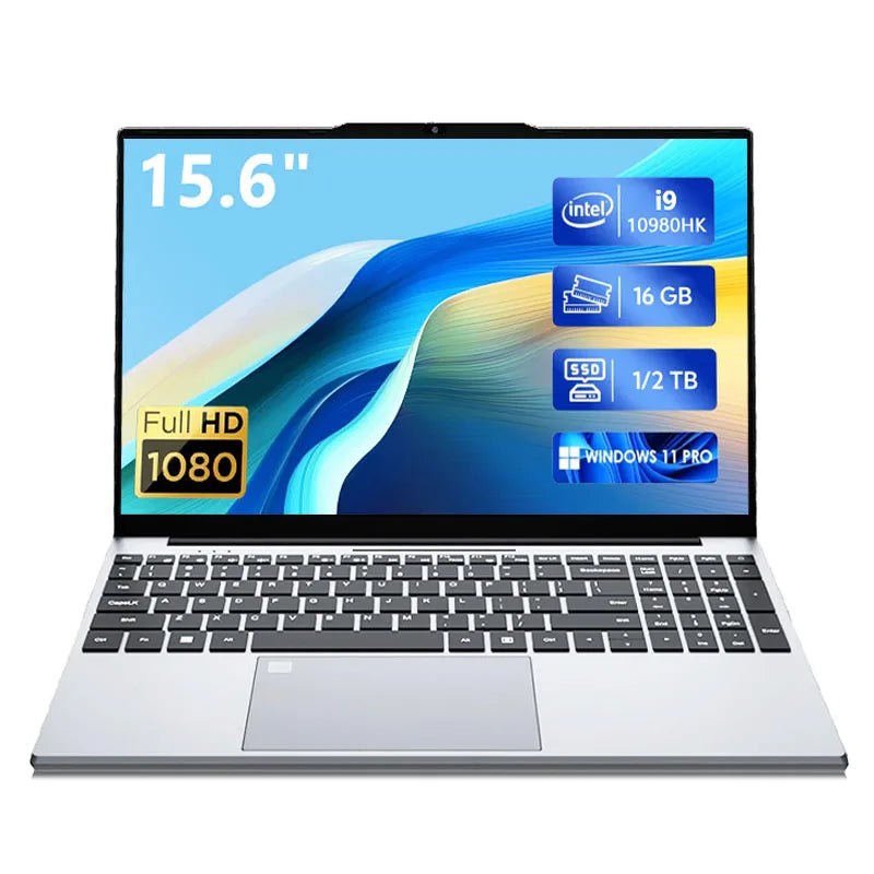 Laptop Portátil Intel Core I9 10980HK 16GB RAM 1TB 2TB SSD Windows 11 Computador para Jogos de 15,6 polegadas Desbloqueio por Impressão Digital PC Laptops 4K