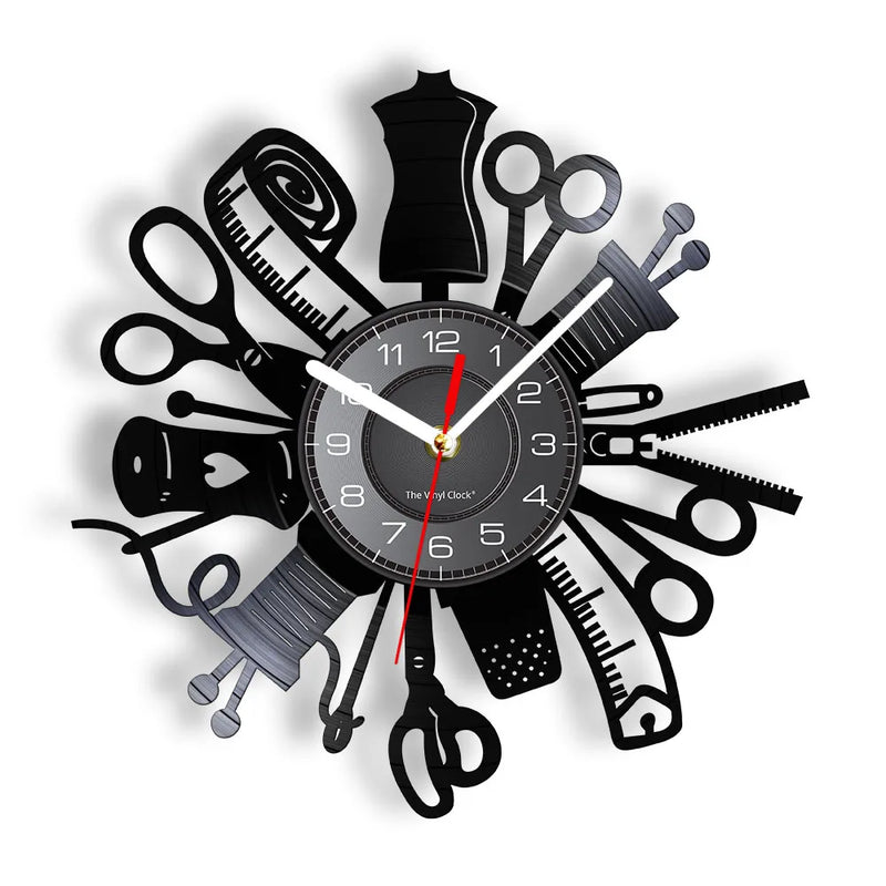 Horloge Murale Machine à Coudre Vintage : Chic Rétro pour une Décoration Intemporelle