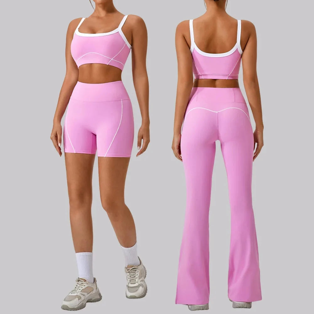 Womens 2 Piece Workout Running Sets,Hot Shot Skort Set Y2K Cropped Tank Top and Pants Outfits Sweatsuits-0