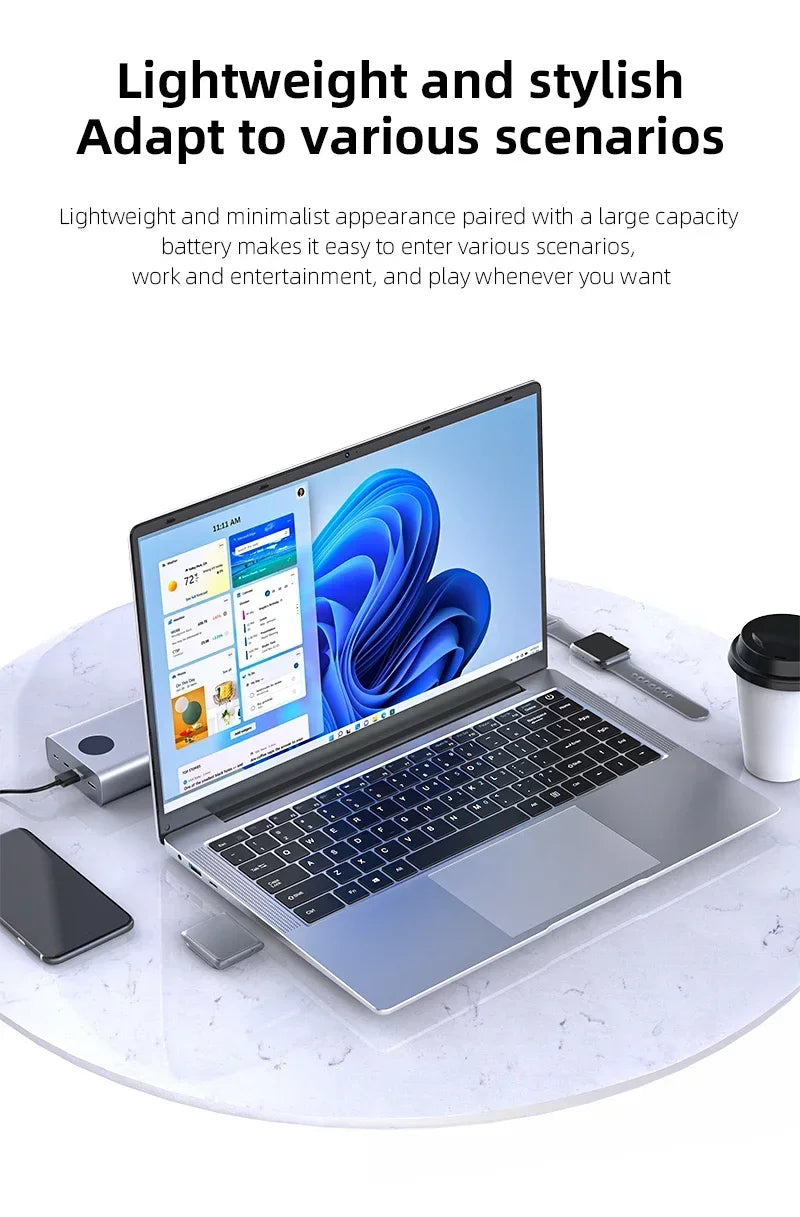 Novo Notebook para Escritório 2026 com Intel Core i7-8650U, Windows 11 Pro, 12GB RAM, SSD de 1TB/2TB, Tela 4K HD – Ideal para Estudo