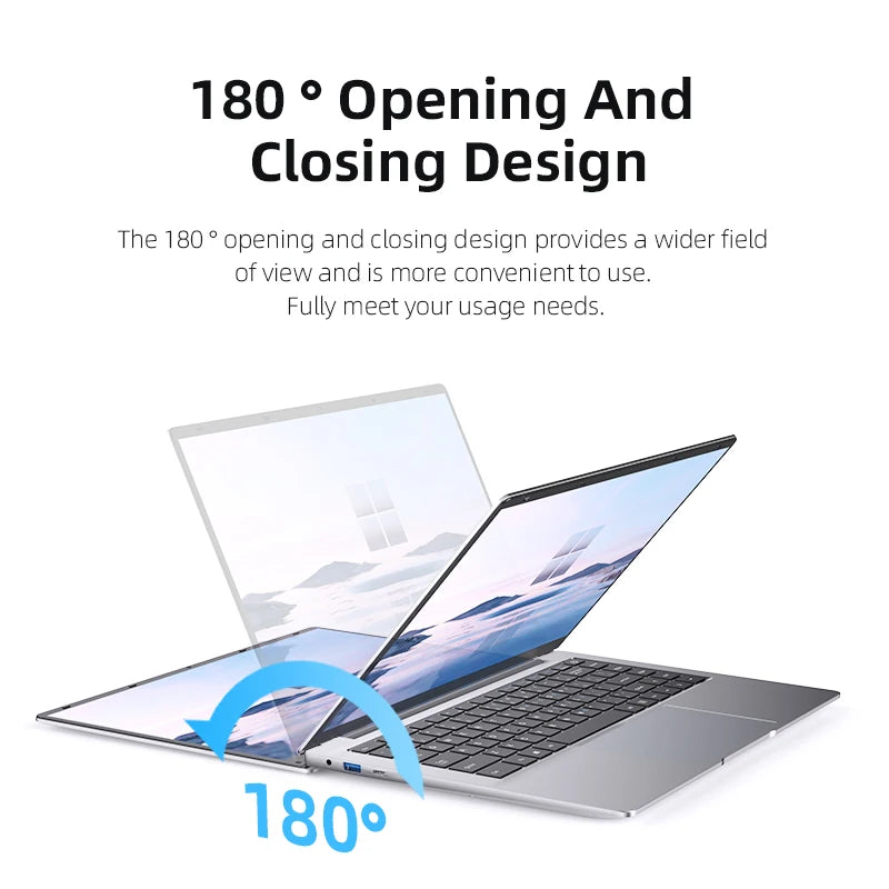 Ordinateur portable Xiaman avec écran HD de 14,1 pouces, Windows 11 Pro, Intel Atom A3950, ordinateur portable léger pour le bureau et les études