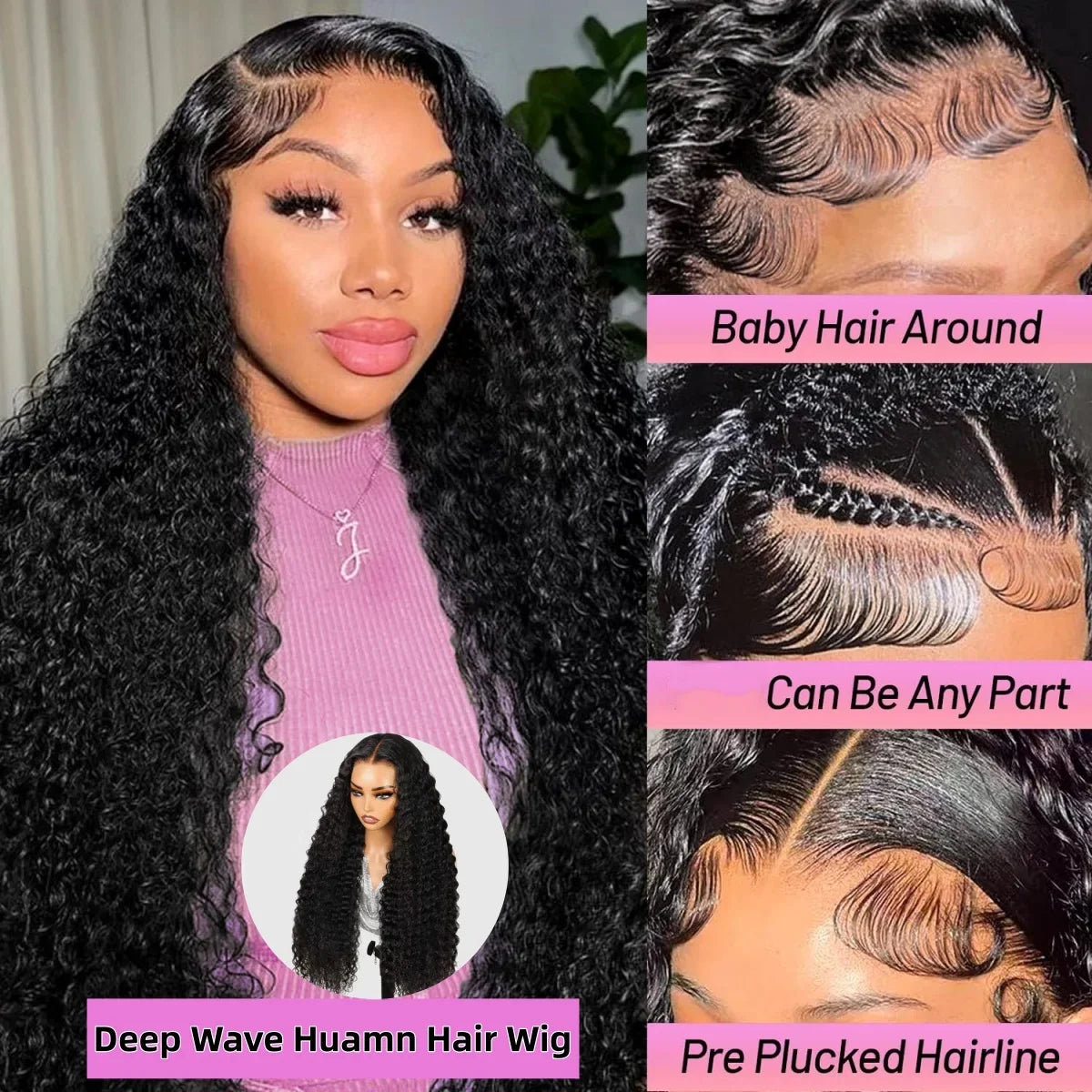 Deep Wigs Human Hair For Woman Burmese Curly Deep Wave Human Hair Wig 13x6 HD Lace Human Hair Wig on Clearance Sale