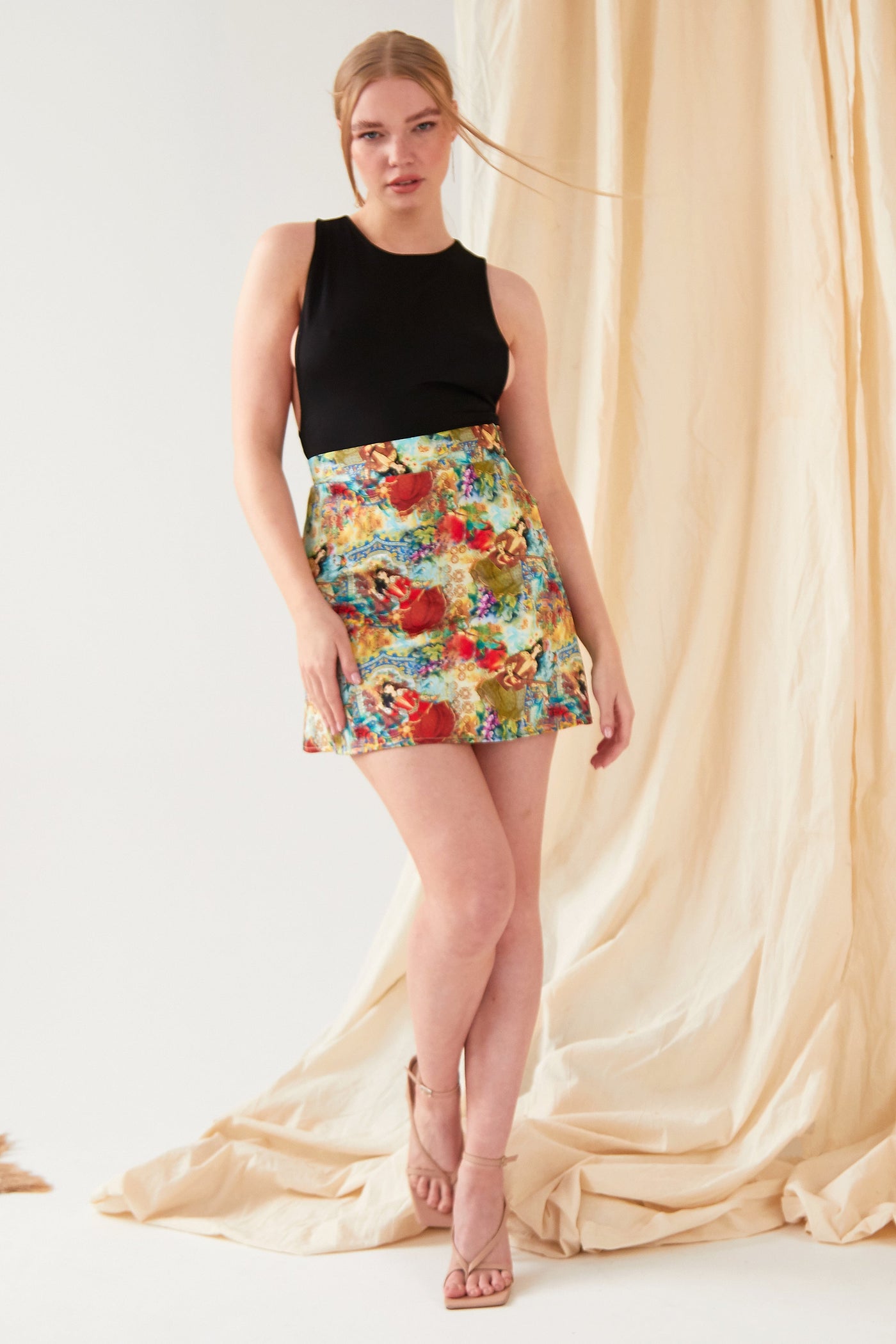 Persian Printed Mini Skirt