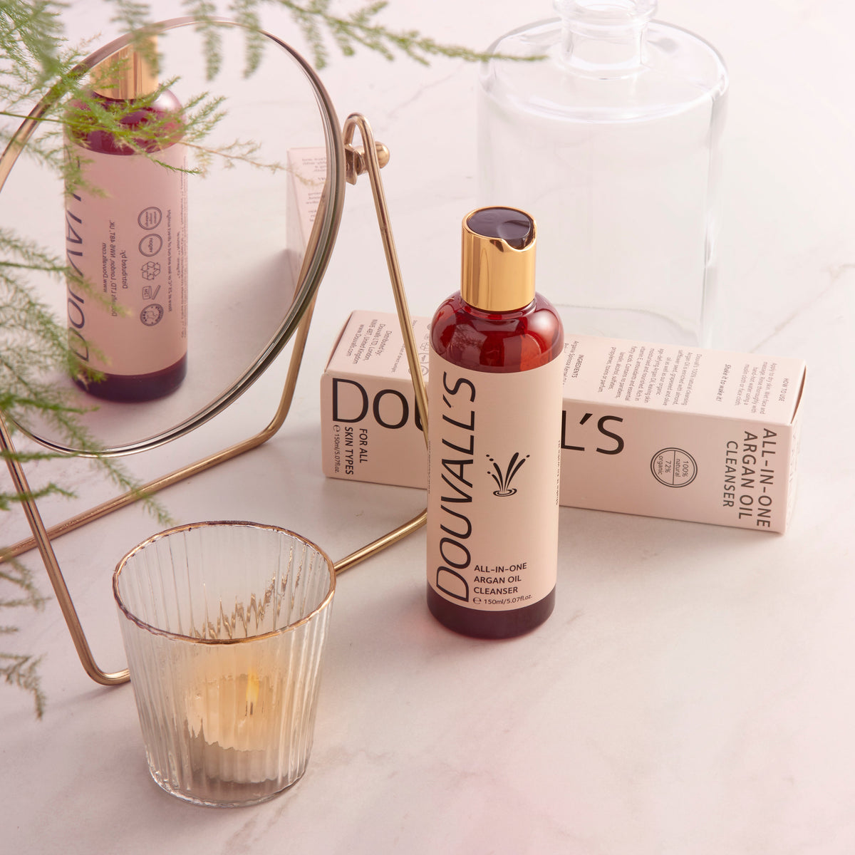 Nettoyant Tout-en-Un à l'Huile d'Argan Bio 150ml | Nettoyage en profondeur et démaquillant