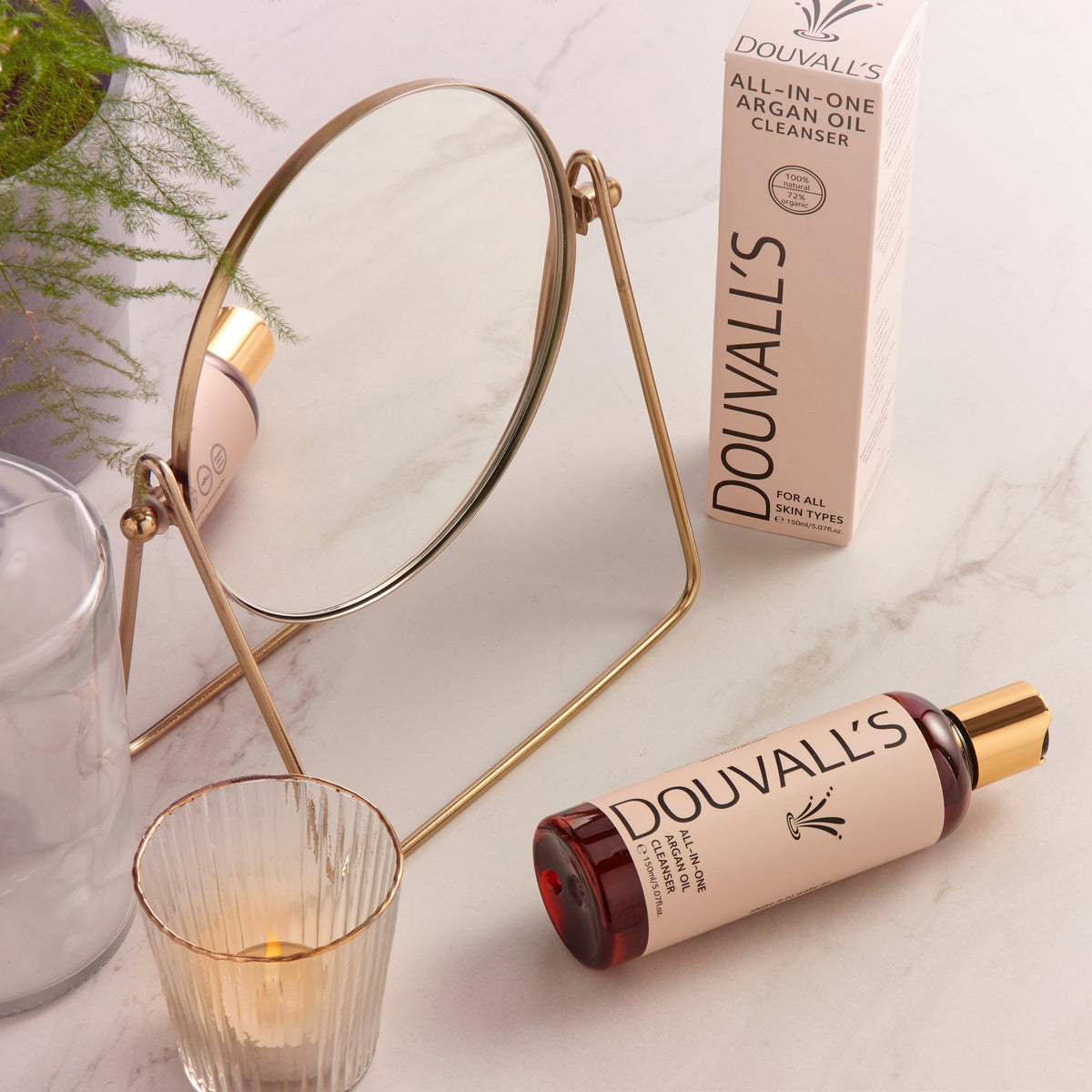 Nettoyant Tout-en-Un à l'Huile d'Argan Bio 150ml | Nettoyage en profondeur et démaquillant