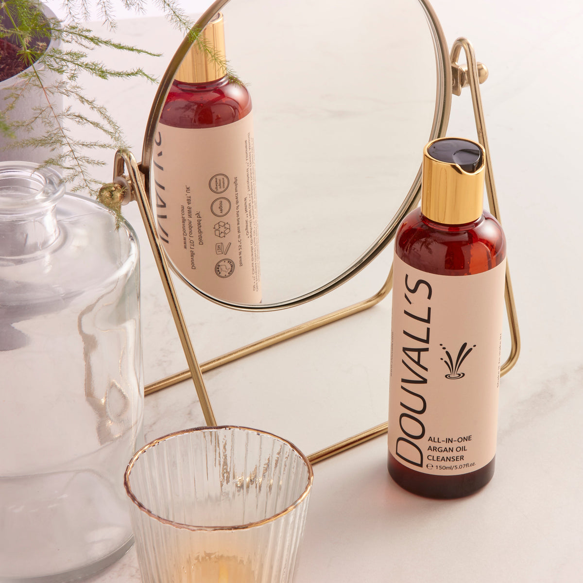 Nettoyant Tout-en-Un à l'Huile d'Argan Bio 150ml | Nettoyage en profondeur et démaquillant