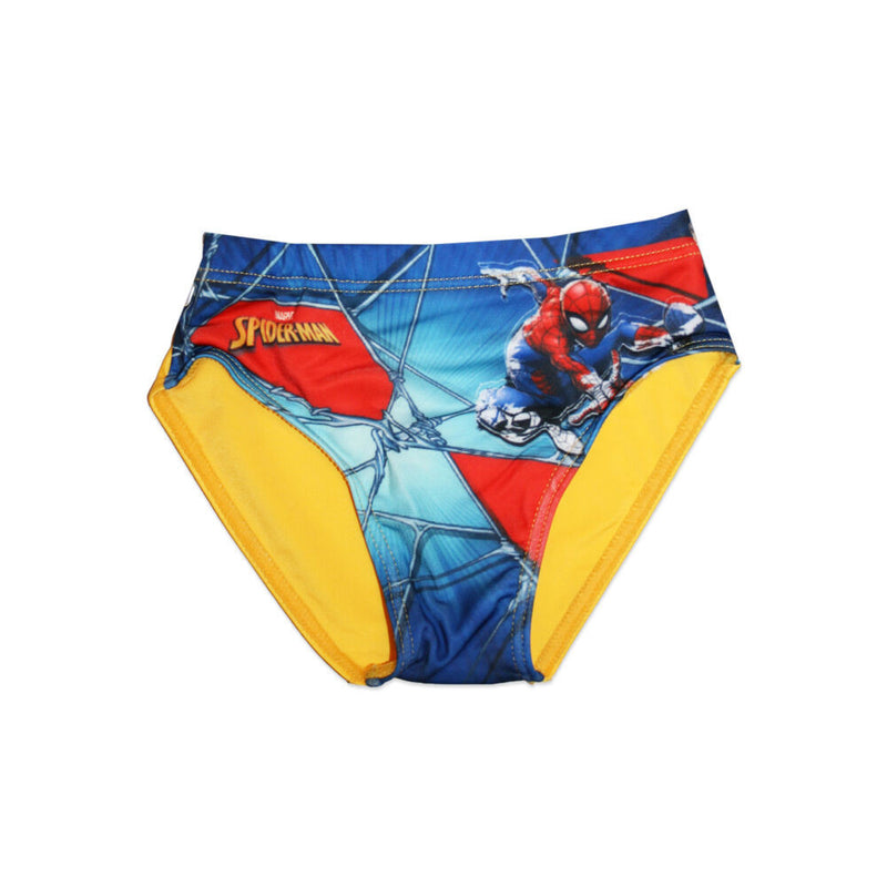 Spiderman swim trunks for boys - with Spiderman lettering - yellow - 122