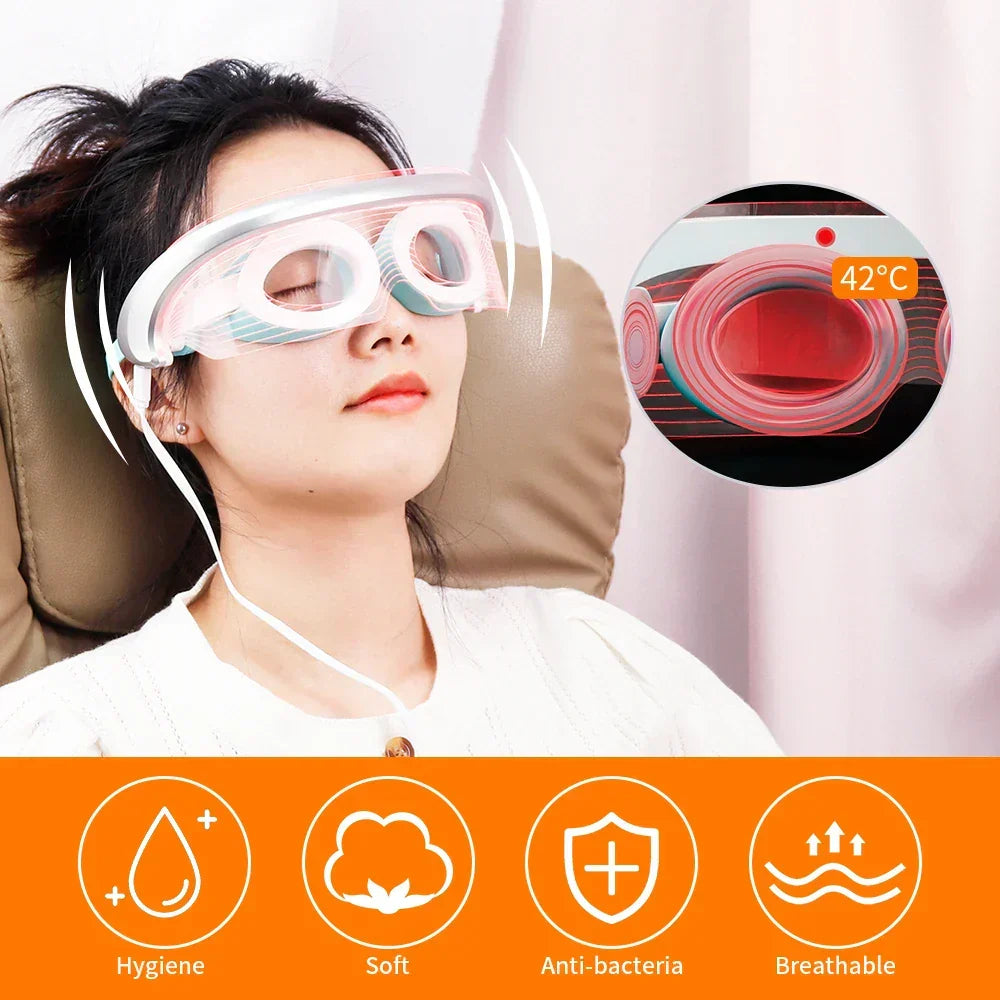 Éclat Réinventé : Appareil à Vibrations LED pour le Contour des Yeux, le Bonheur Anti-Âge