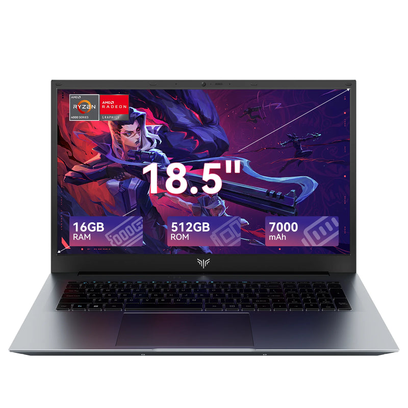 ACEMAGIC AX18PRO Laptop de 18.5'' com Windows 11 PRO, Bateria de 7000 mAh, Processador AMD Ryzen 3 4300U, 16GB de RAM LPDDR4, 512GB SSD, Wifi5