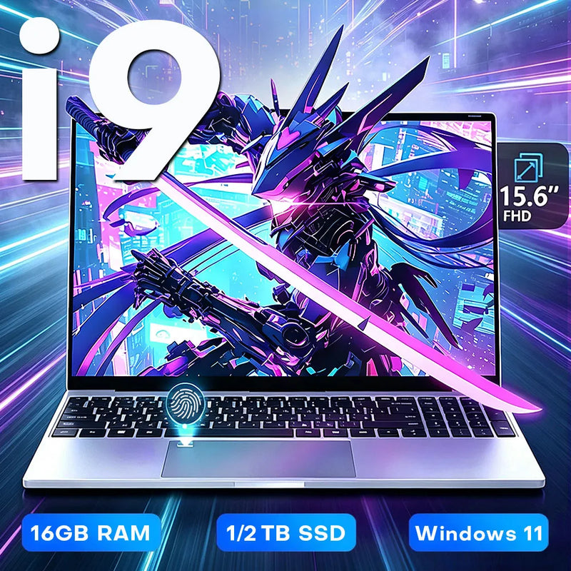 Laptop Portátil Intel Core I9 10980HK 16GB RAM 1TB 2TB SSD Windows 11 Computador para Jogos de 15,6 polegadas Desbloqueio por Impressão Digital PC Laptops 4K