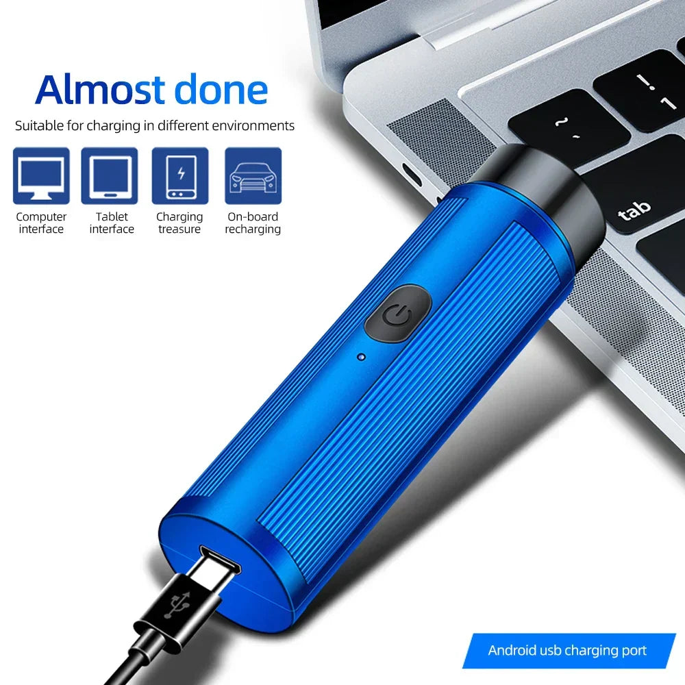 Mini rasoir électrique portable avec écran LED bleu