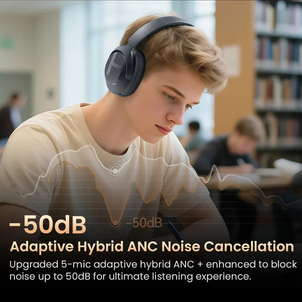 Wireless Noise Cancellation Headphone Black