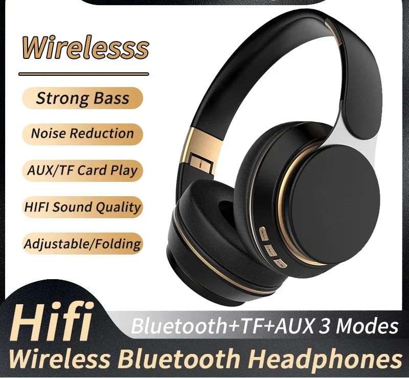 Écouteurs Bluetooth sans fil noirs