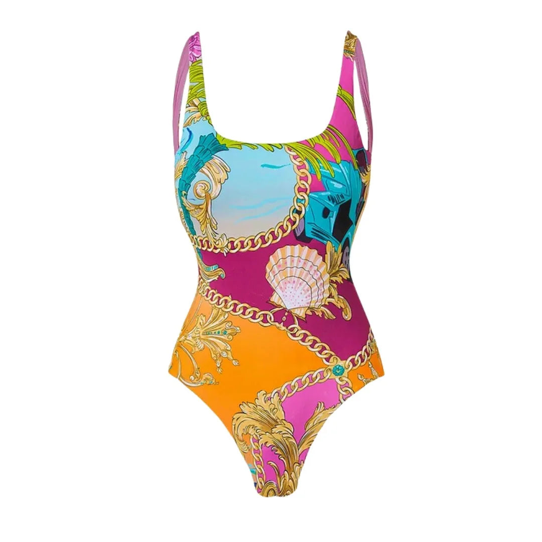 Vibrant Printed Two-Piece Bikini Set
