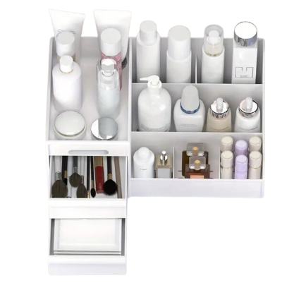 Large Capacity Cosmetic Storage with Drawers Store Brushes, Makeup, Skincare, Perfumes-0