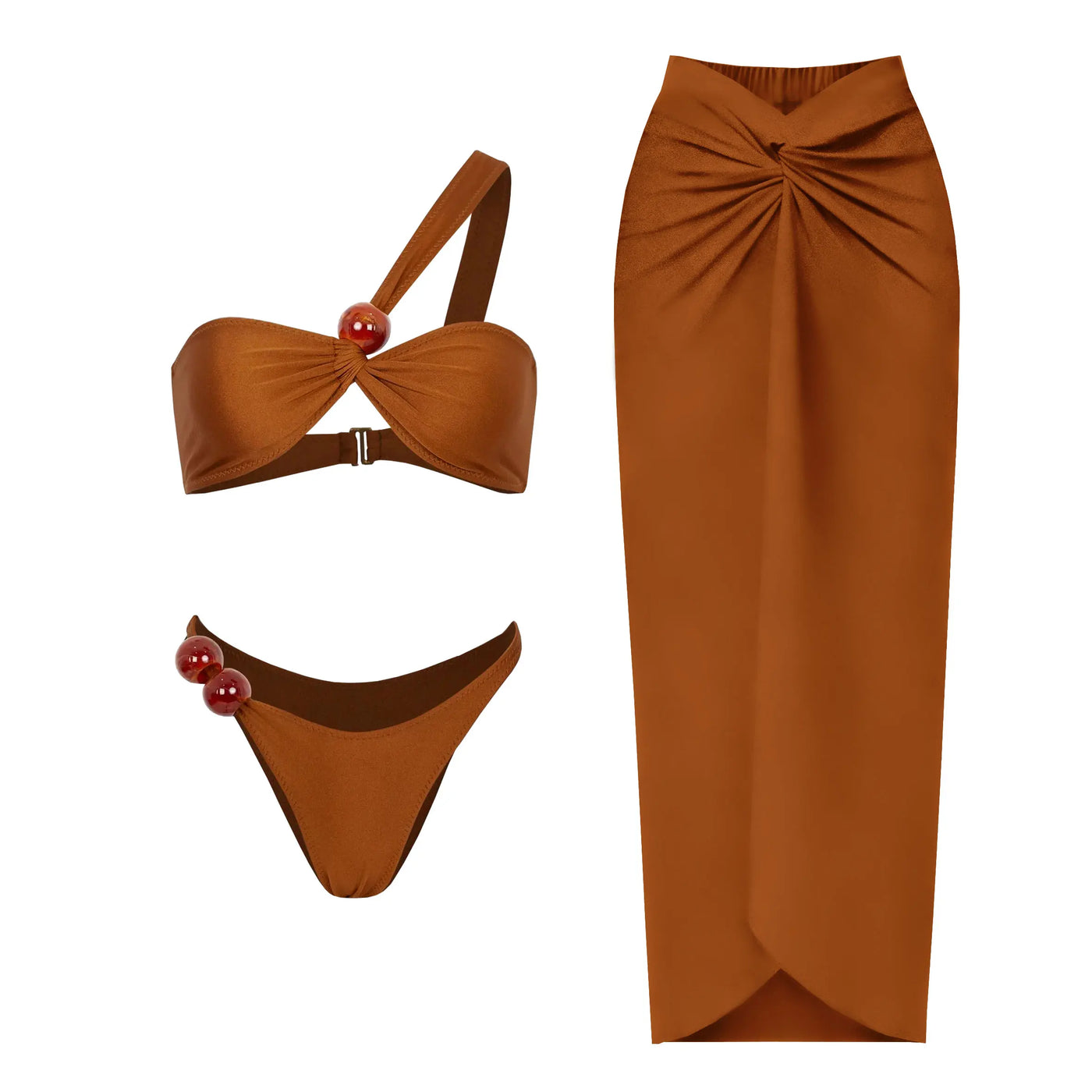 Radiant Knotted Asymmetric Bikini Set-6