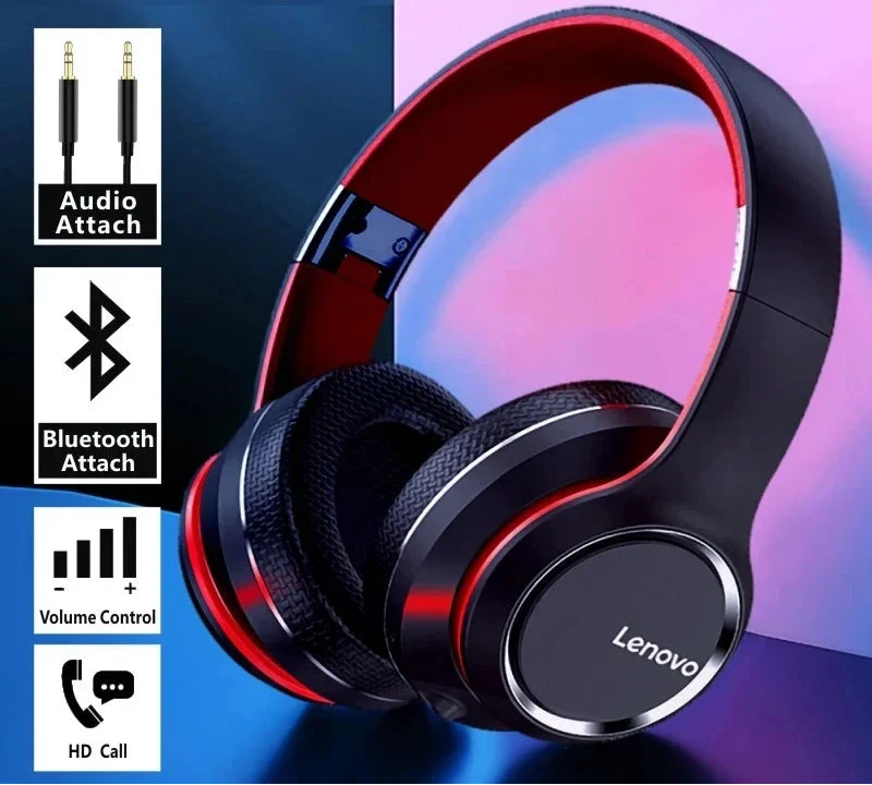 Casque sans fil pliable supra-auriculaire noir