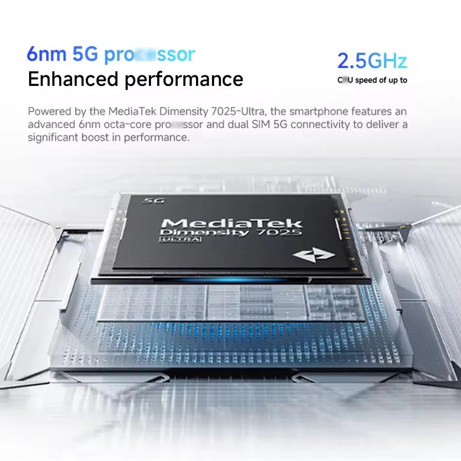 Versão Global Xiaomi Redmi Note 14 5G Smartphone 5G MTK Dimensity 7025-Ultra Câmera de 108MP 5110mAh Carregamento Turbo de 45W NFC