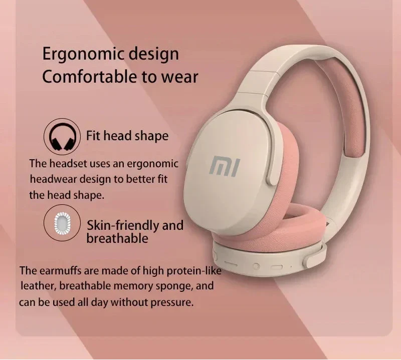 Écouteurs Bluetooth sans fil roses