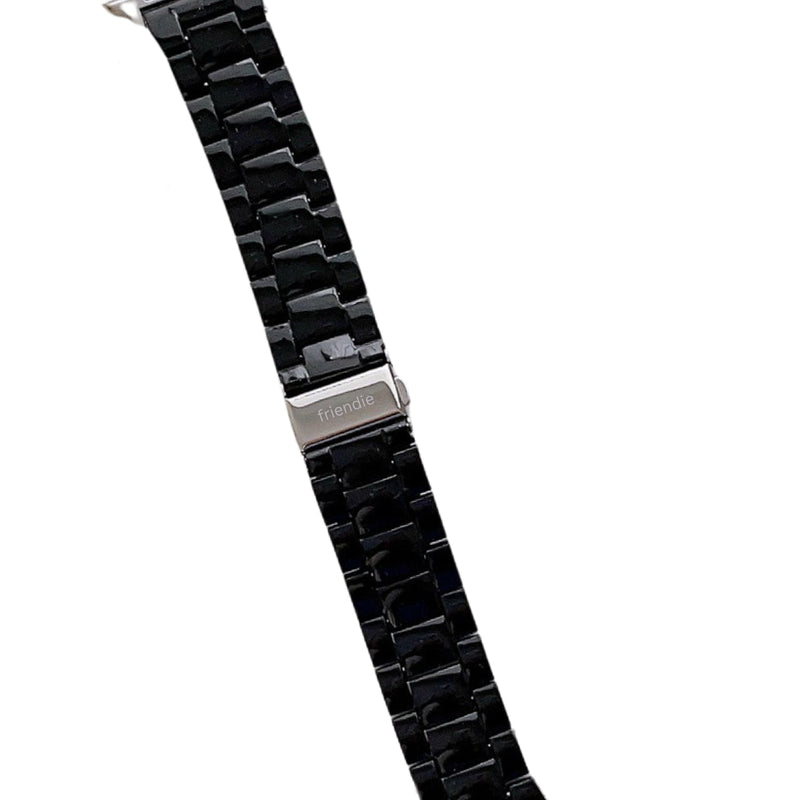 Bracelet de Montre en Résine à Maillons Petit - Les Plages de Sydney - Manly (Noir) - Compatible avec Apple Watch Taille 38mm à 41mm