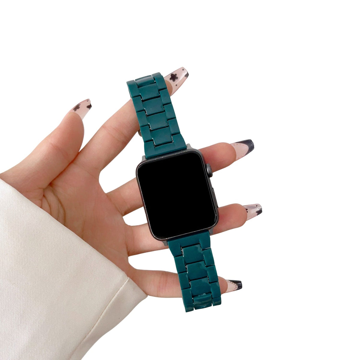 Resin Link Bracelet Band Small - The Sydney Beaches - Narrabeen (Green) - Compatible with Apple Watch Size 38mm to 41mm