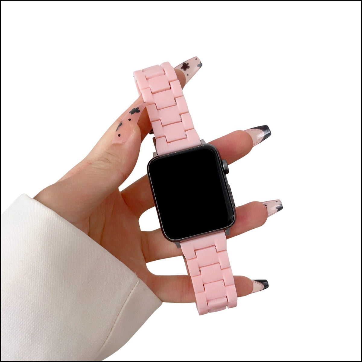 Resin Link Bracelet Band Small - The Sydney Beaches - Palm Beach (Pink) - Compatible with Apple Watch Size 38mm to 41mm