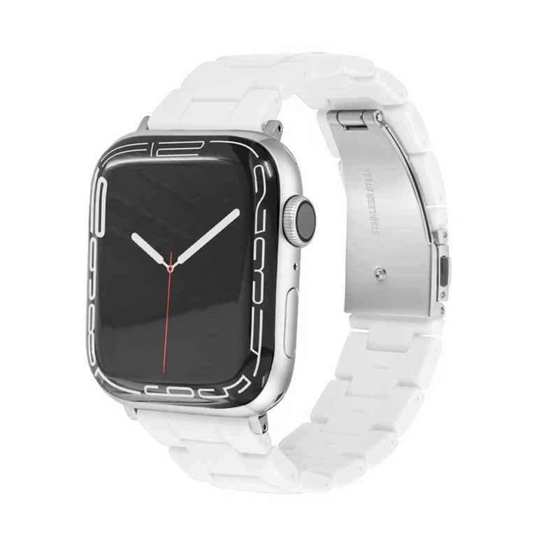Resin Link Bracelet Band Small - The Sydney Beaches - Bondi (White) - Compatible with Apple Watch Size 42mm to 45mm