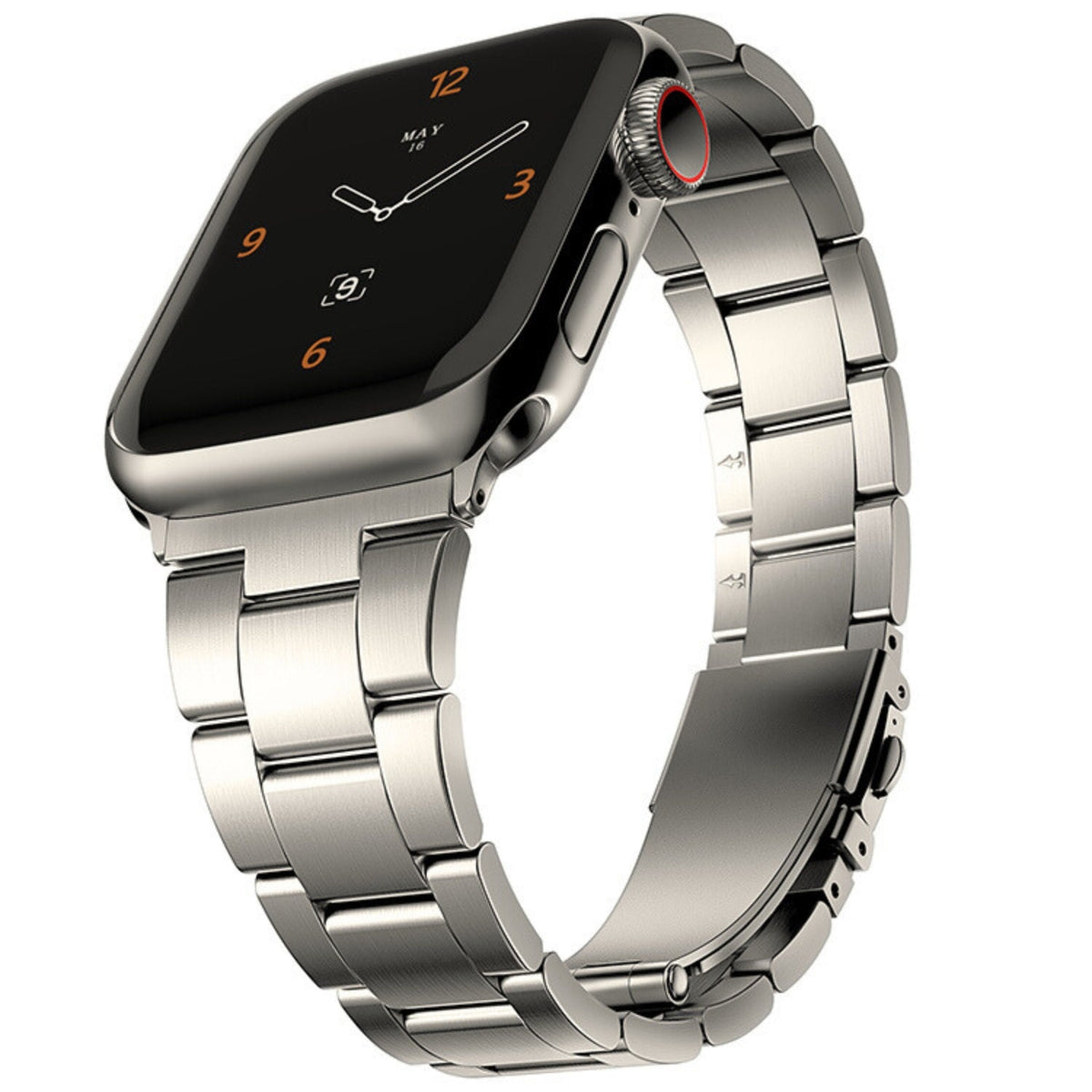Bracelet à maillons en acier inoxydable - petit - Le Sydney en Titane - Compatible avec Apple Watch de 38mm à 41mm