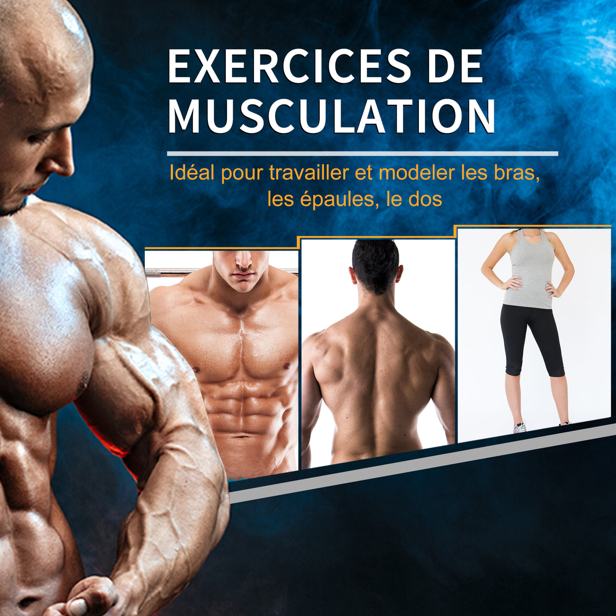 Haltère courte poids 15 kg - 1 pièce, Haltère hexagonale entraînement musculaire & haltérophilie - métal caoutchouc noir
