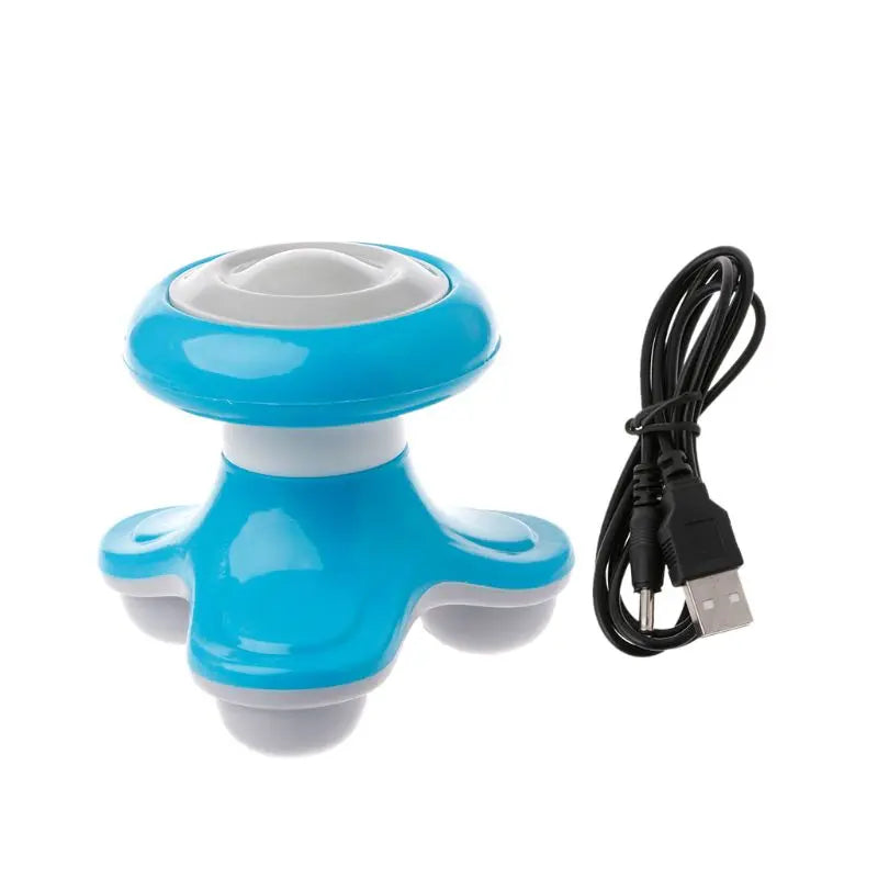 Mini Masseur électrique vibrant USB Masseur triangulaire portable bleu