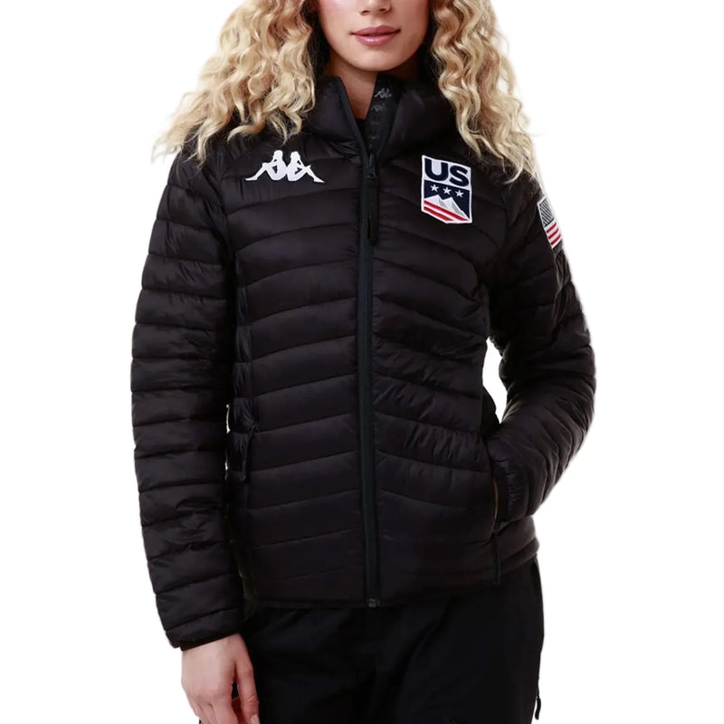Women's US Ski Team Quilted Jacket Primaloft® Insulated Winter Olympics 2026 Navy - Kappa