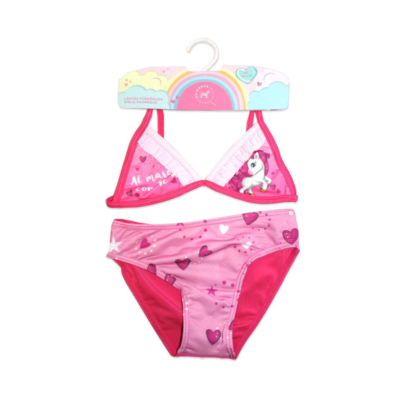 Unicorn two-piece swimsuit for girls - pink - 128