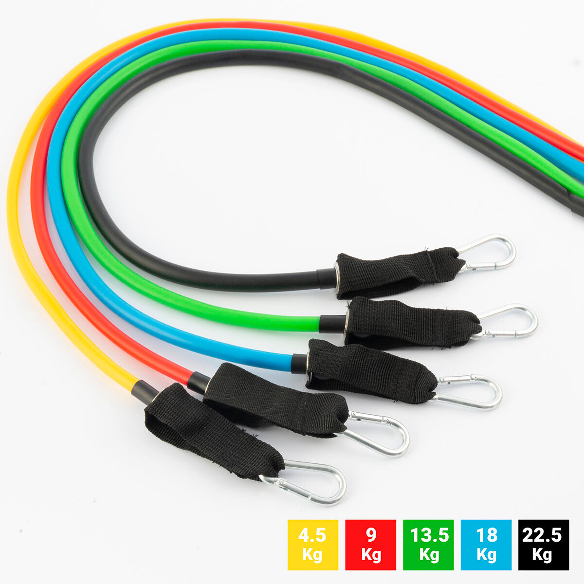 Ensemble de Bandes de Résistance avec Accessoires et Guide d'Exercices Rebainer InnovaGoods 5 Unités