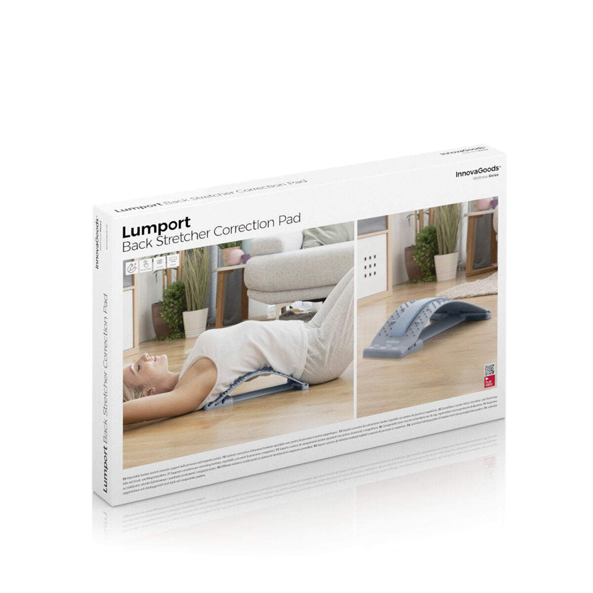 Correcteur lombaire, étireur et support à points de pression et magnétiques Lumport InnovaGoods