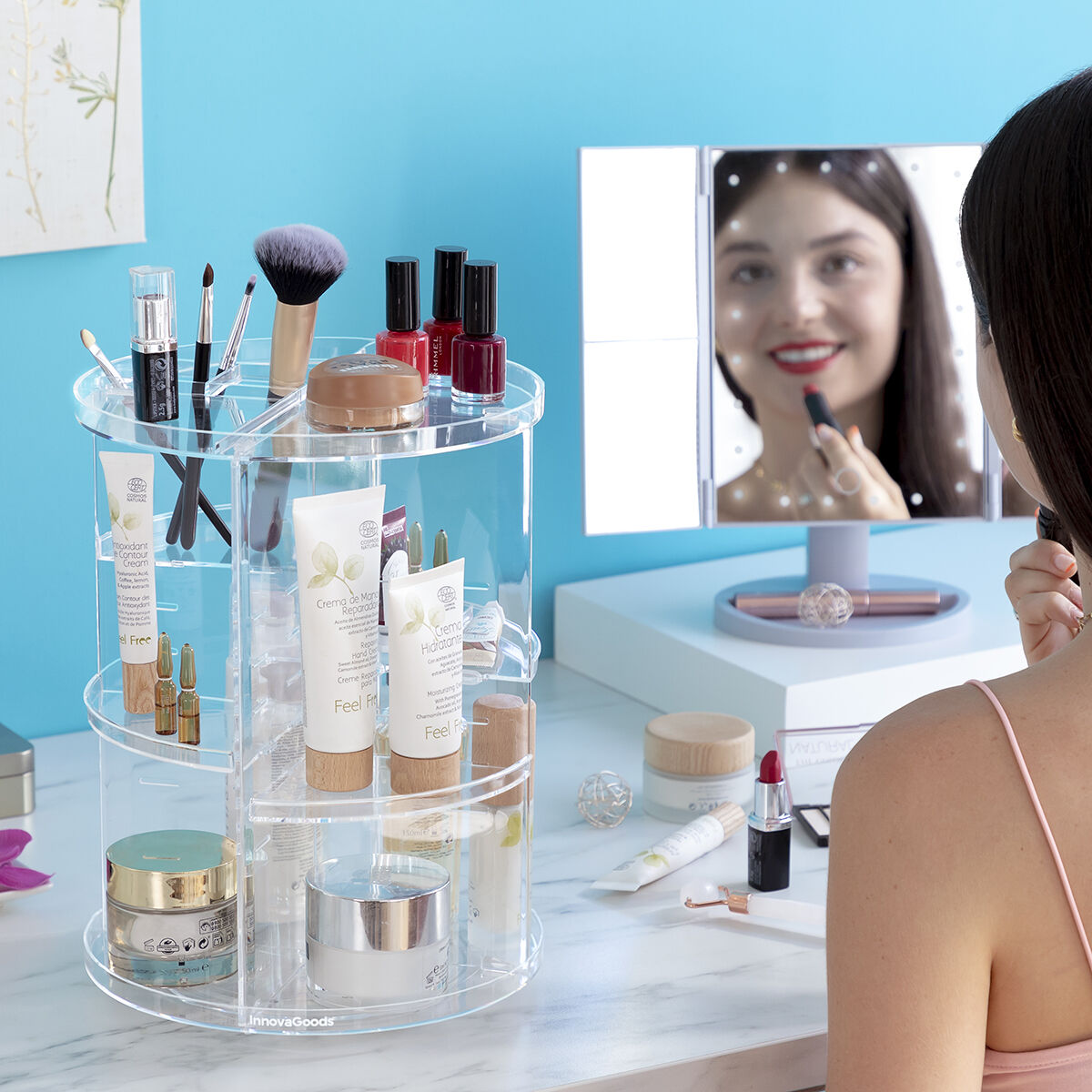 Organisateur de Maquillage Rotatif Rolkup InnovaGoods