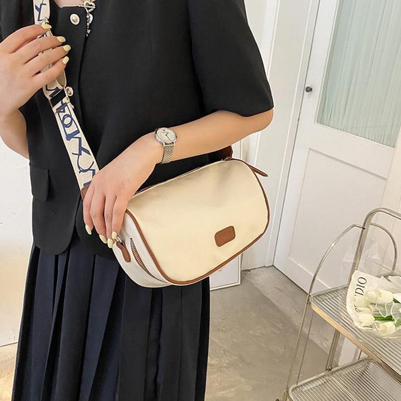 Women One Shoulder Messenger Bag Fashionable Simple Pure Color Bag Ladies Casual Bags Brown